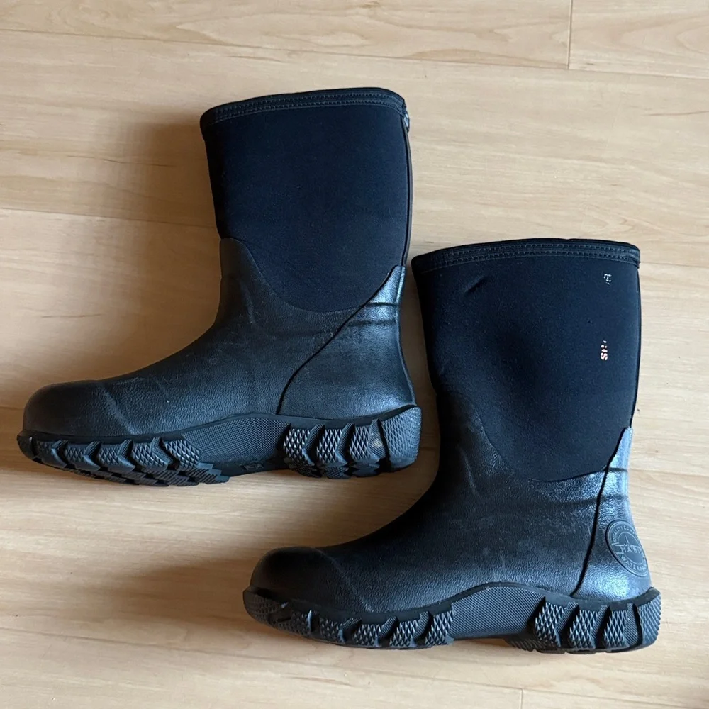 HABIT WATERPROOF ALL WEATHER  RUBBER FARM WINTER BOOT WORKWEAR BLACK UNISEX SZ:4